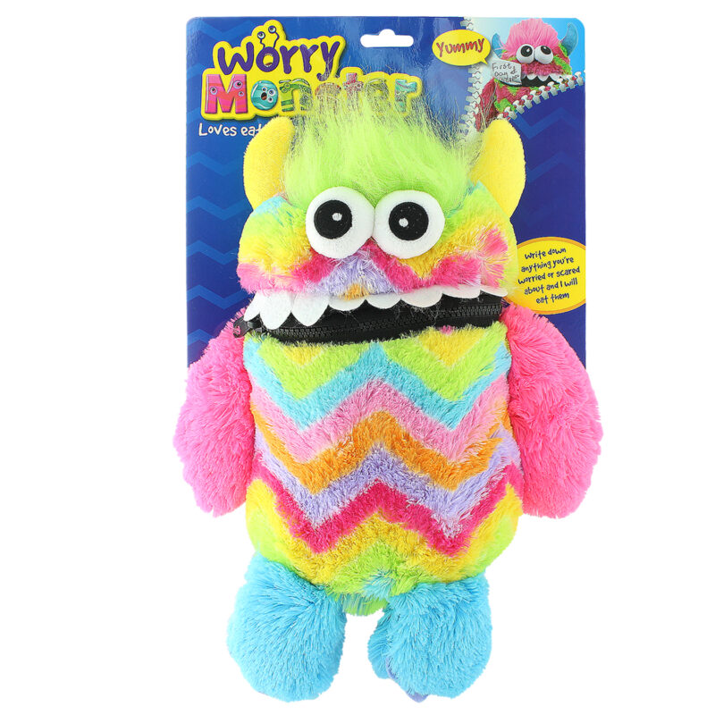 Large Rainbow Plush Worry Monster