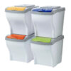 Set of 4 20 Litre Stackable Waste Recycling Bins