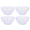 Pack of 4 Clear Swirl Plastic Bowls